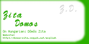 zita domos business card
