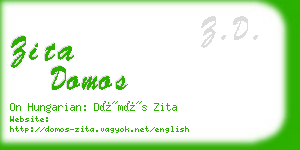 zita domos business card